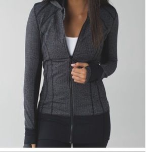 Lululemon heathered herringbone long length preowned daily practice jacket 6